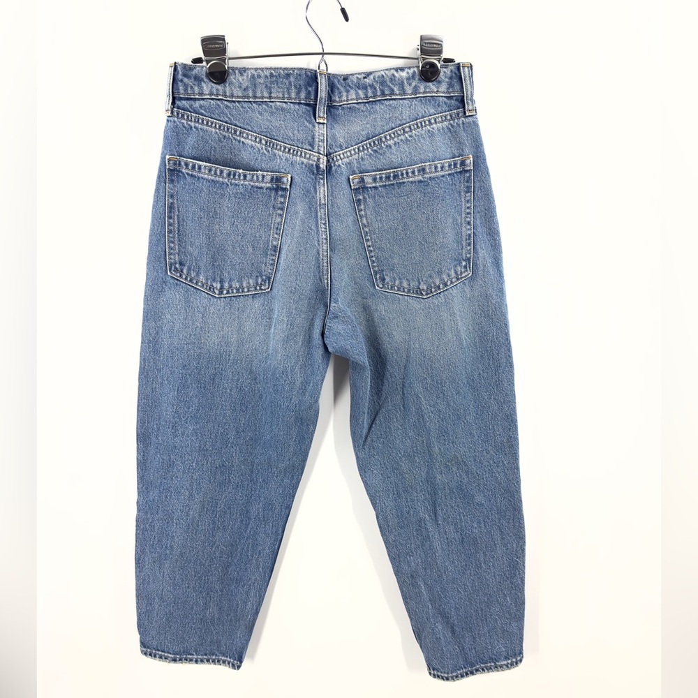 Gap High Rise Barrel Jeans Womens Size 28/6 Petite Light Indigo Wash - Picture 4 of 11